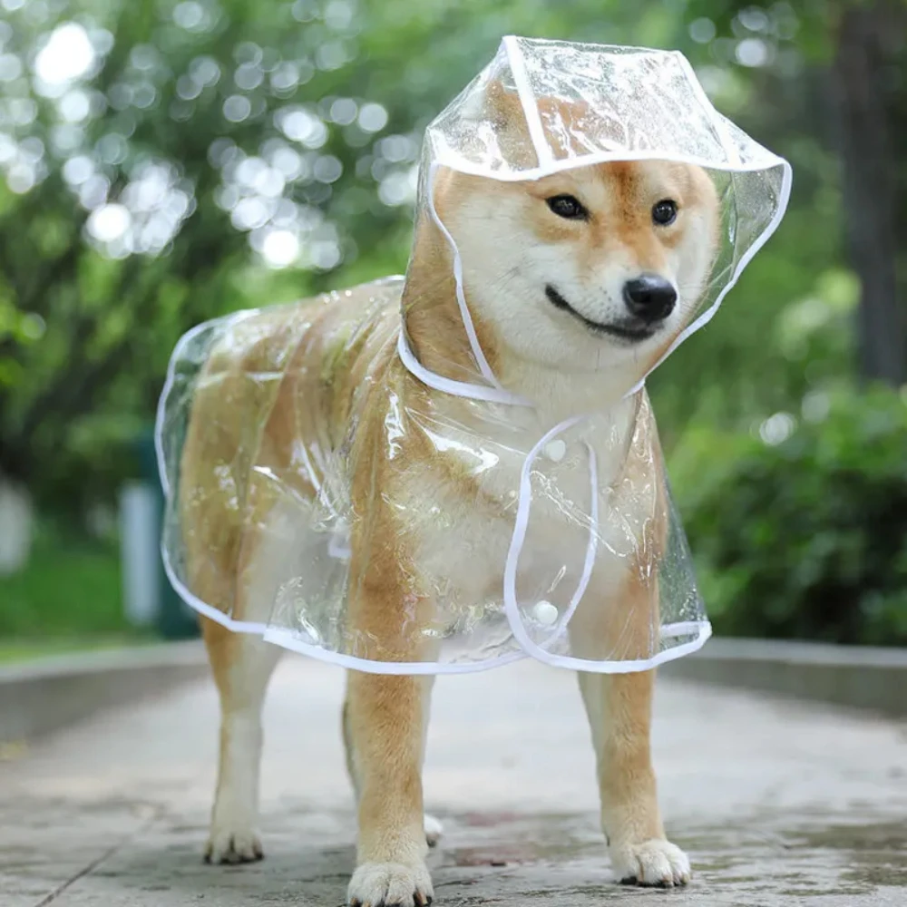Dog Raincoat - Chubasquero para perros, ropa impermeable transparente
